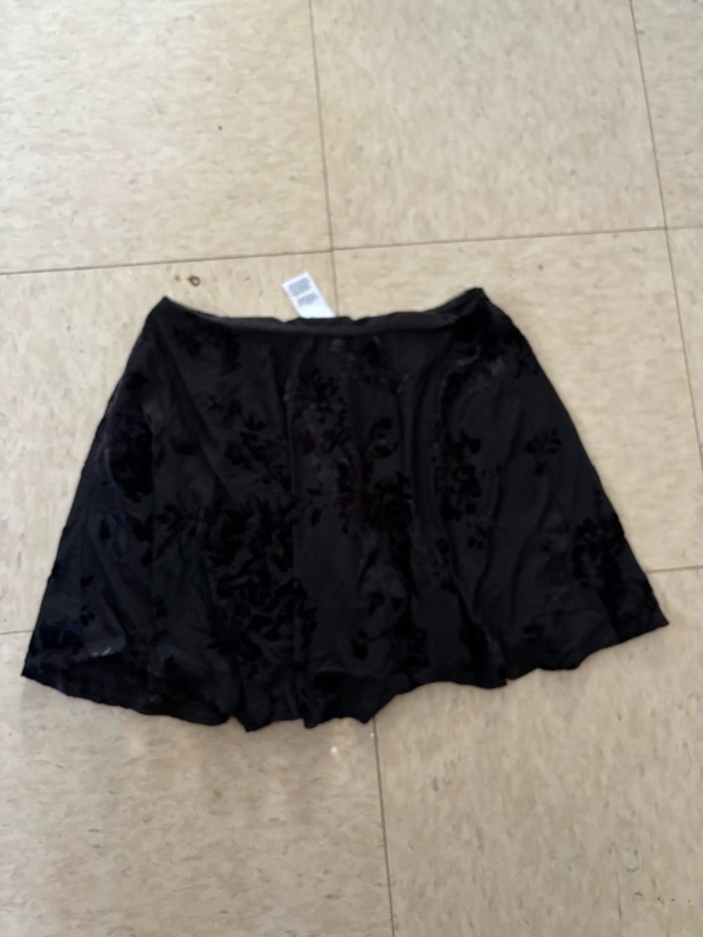 Garage Black Velvet Mini Skort